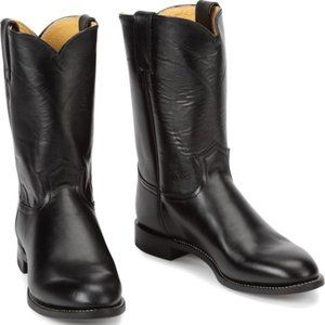 Justin Jackson Black Roper Boot Men 12 12D Western Cowboy